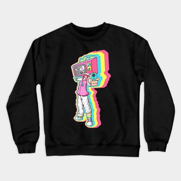 Phil the Tv Crewneck Sweatshirt by Pencil Brain